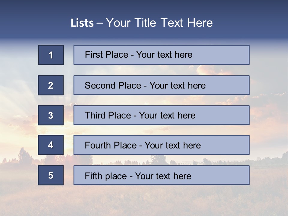 The Sun Is Shining Through The Clouds Over A Field PowerPoint Template