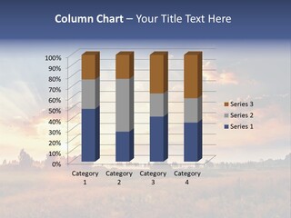 The Sun Is Shining Through The Clouds Over A Field PowerPoint Template