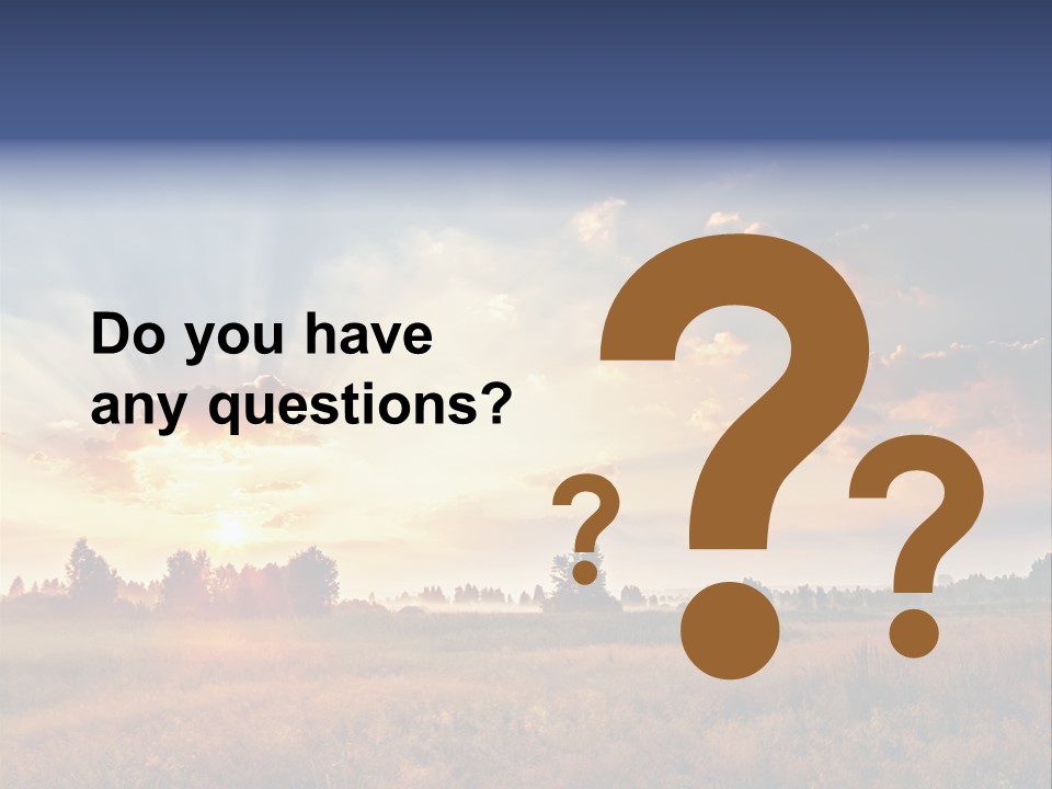 The Sun Is Shining Through The Clouds Over A Field PowerPoint Template