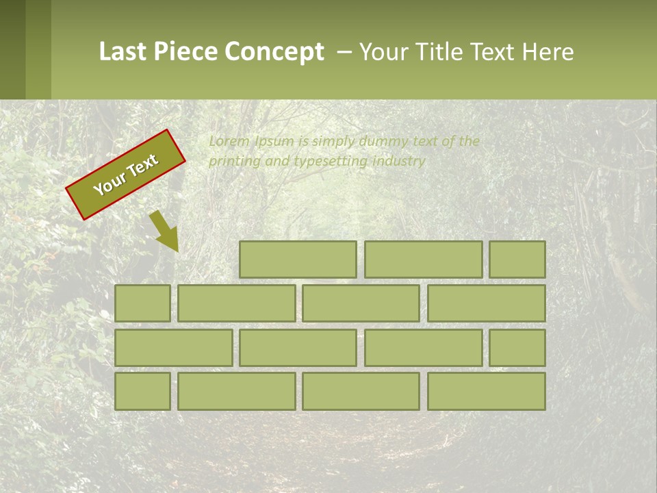 A Path In The Middle Of A Forest With Lots Of Trees PowerPoint Template