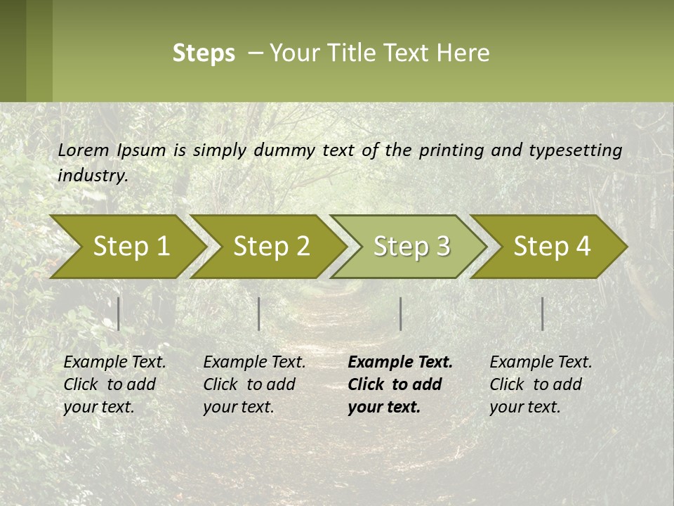 A Path In The Middle Of A Forest With Lots Of Trees PowerPoint Template