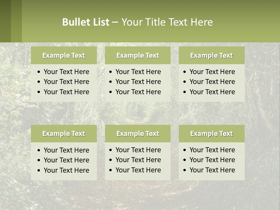 A Path In The Middle Of A Forest With Lots Of Trees PowerPoint Template