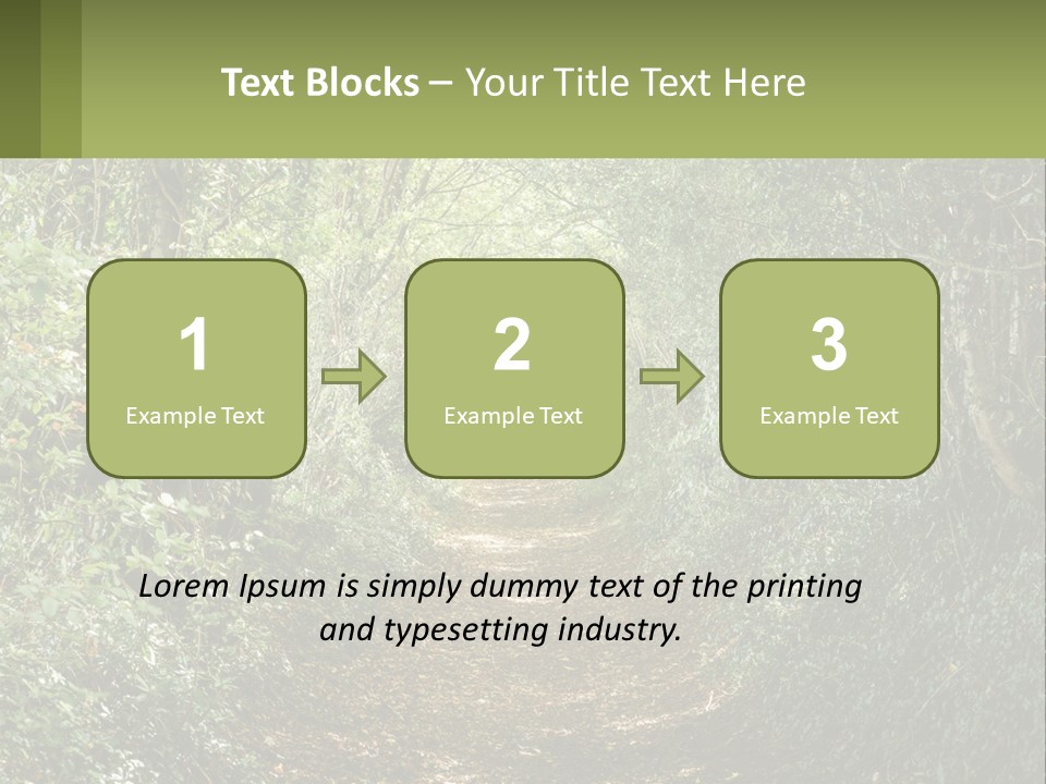 A Path In The Middle Of A Forest With Lots Of Trees PowerPoint Template