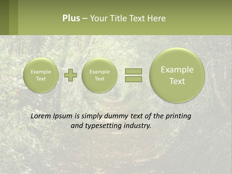 A Path In The Middle Of A Forest With Lots Of Trees PowerPoint Template