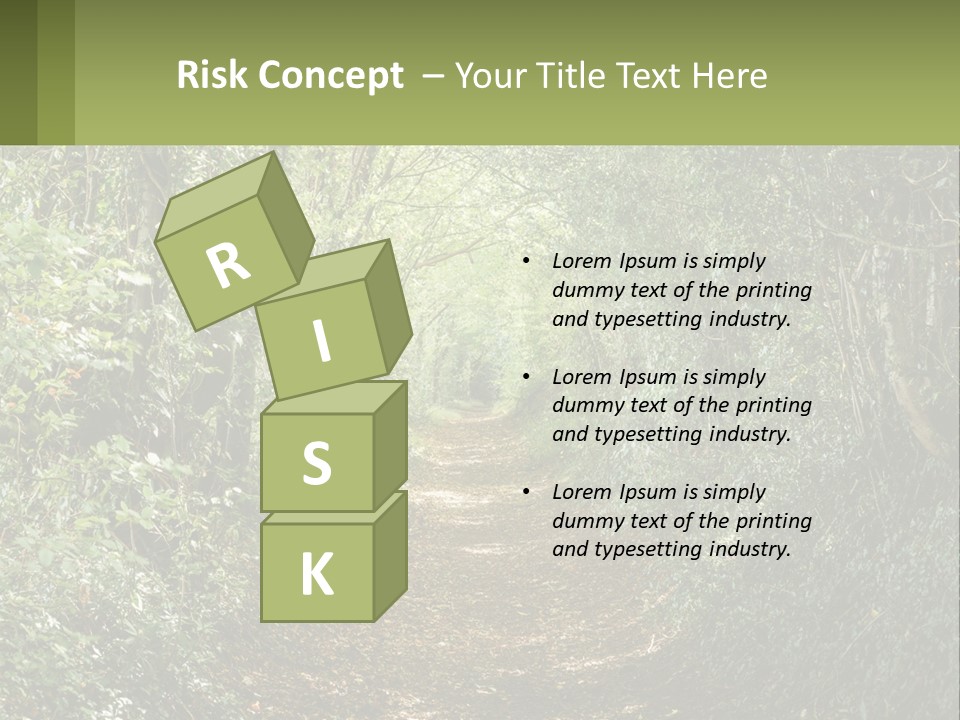 A Path In The Middle Of A Forest With Lots Of Trees PowerPoint Template