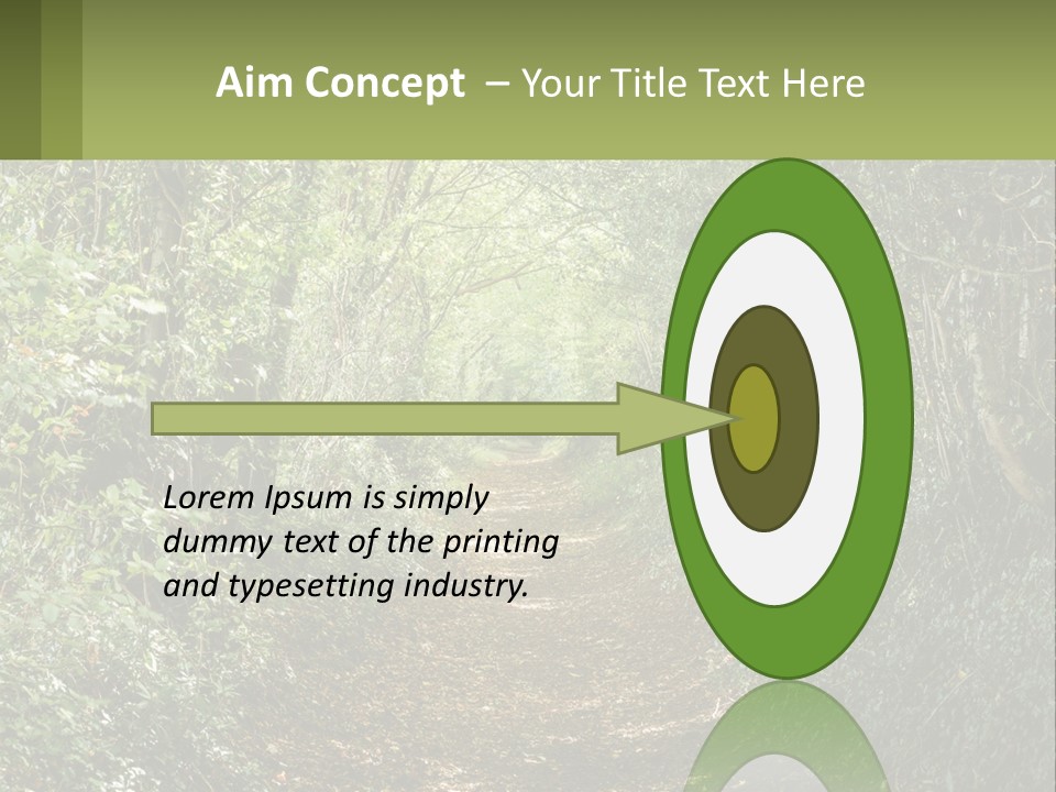 A Path In The Middle Of A Forest With Lots Of Trees PowerPoint Template