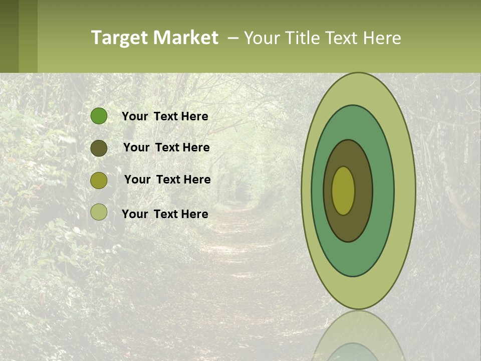 A Path In The Middle Of A Forest With Lots Of Trees PowerPoint Template