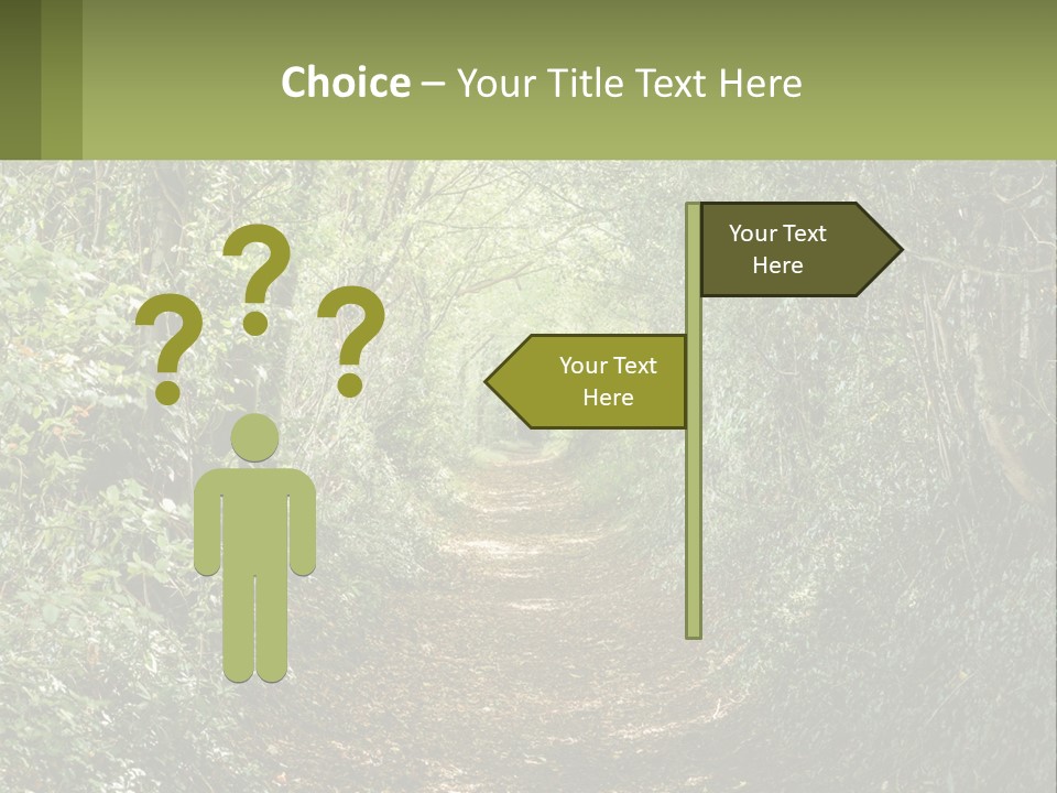 A Path In The Middle Of A Forest With Lots Of Trees PowerPoint Template