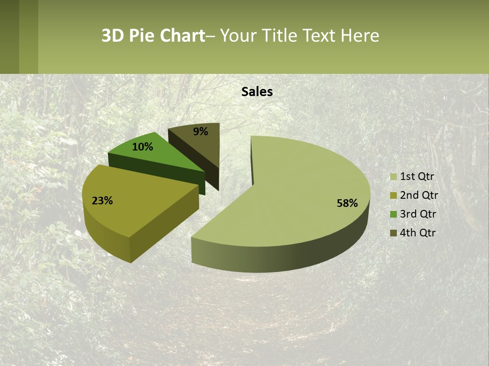 A Path In The Middle Of A Forest With Lots Of Trees PowerPoint Template