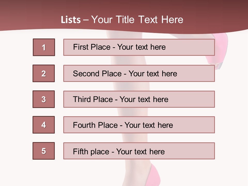 A Woman's Legs With High Heels Powerpoint Presentation Template PowerPoint Template