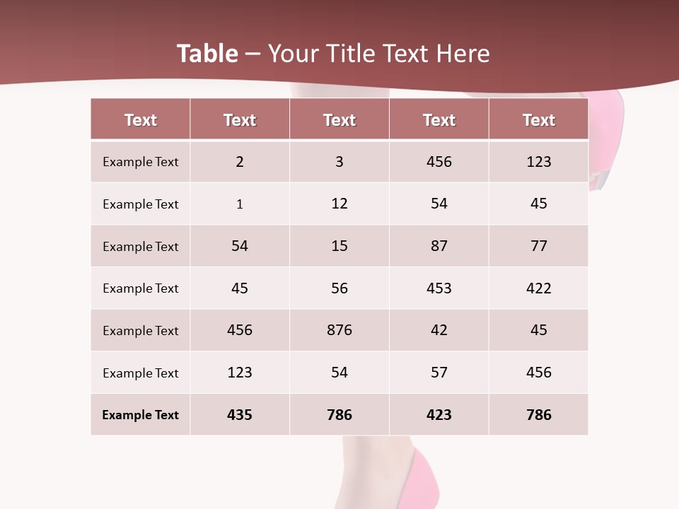 A Woman's Legs With High Heels Powerpoint Presentation Template PowerPoint Template