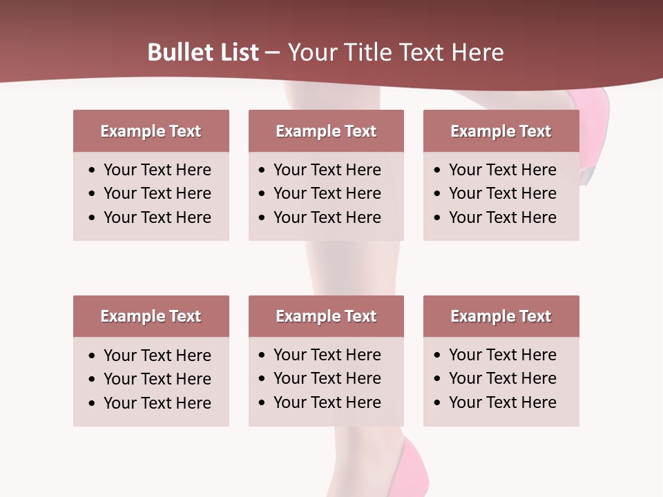 A Woman's Legs With High Heels Powerpoint Presentation Template PowerPoint Template