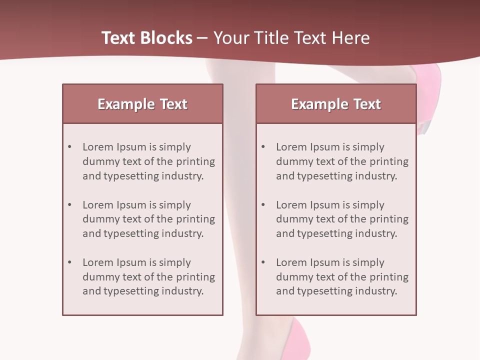 A Woman's Legs With High Heels Powerpoint Presentation Template PowerPoint Template