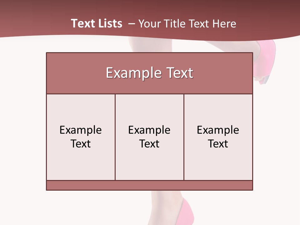 A Woman's Legs With High Heels Powerpoint Presentation Template PowerPoint Template