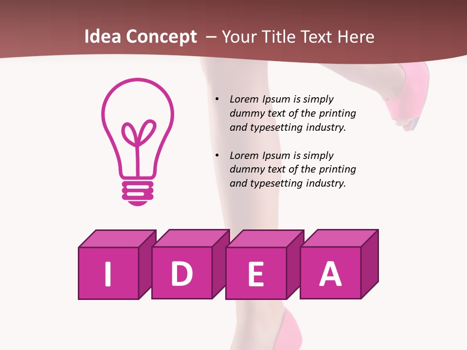 A Woman's Legs With High Heels Powerpoint Presentation Template PowerPoint Template