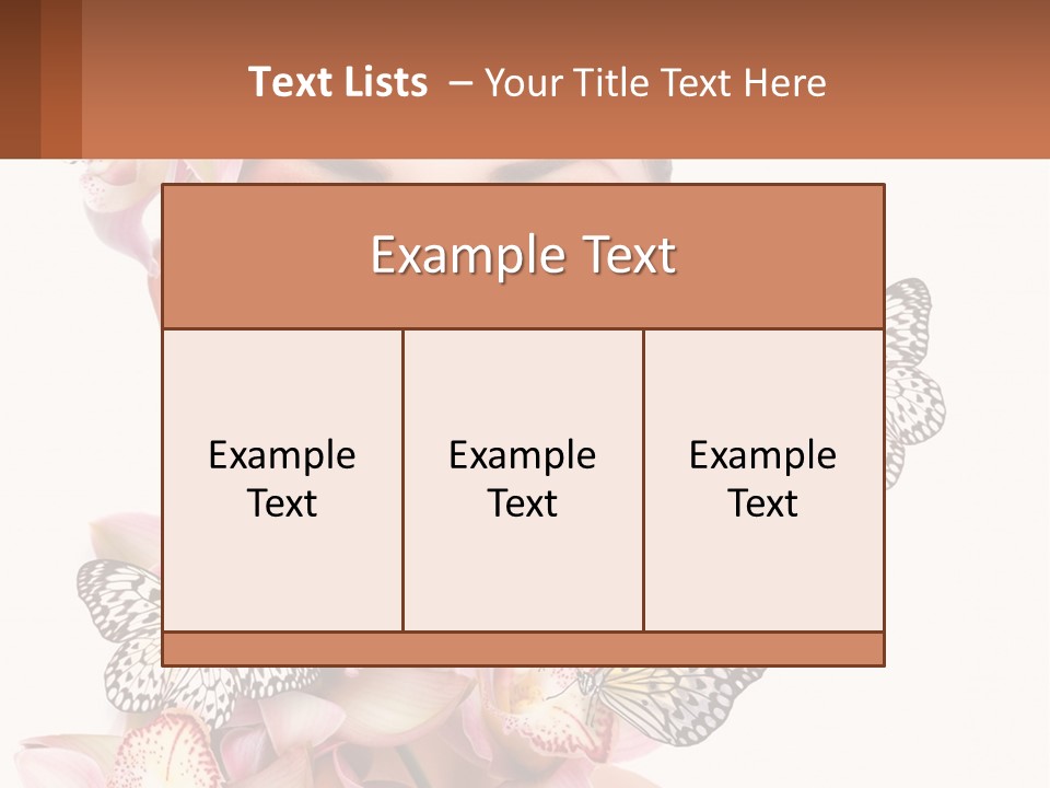 A Beautiful Woman With Butterflies On Her Head PowerPoint Template
