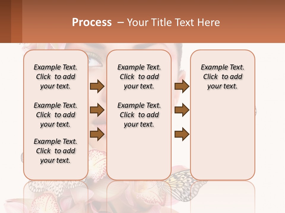 A Beautiful Woman With Butterflies On Her Head PowerPoint Template