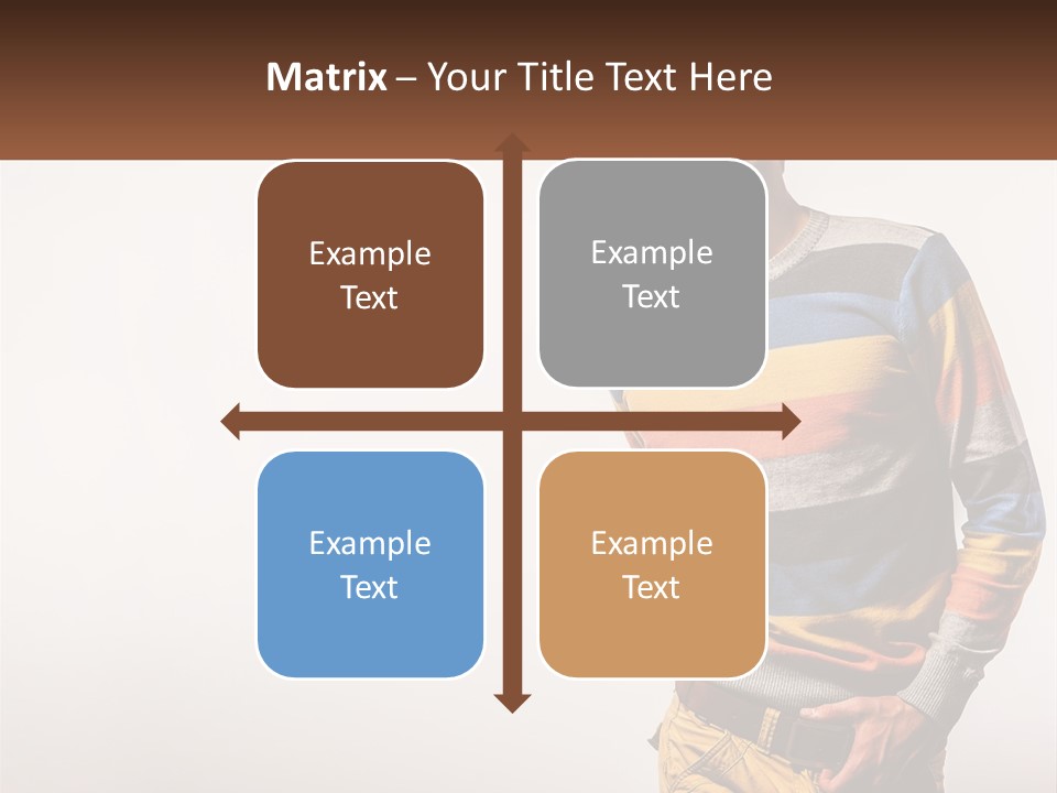 A Man In A Striped Sweater Is Holding His Hands In His Pockets PowerPoint Template