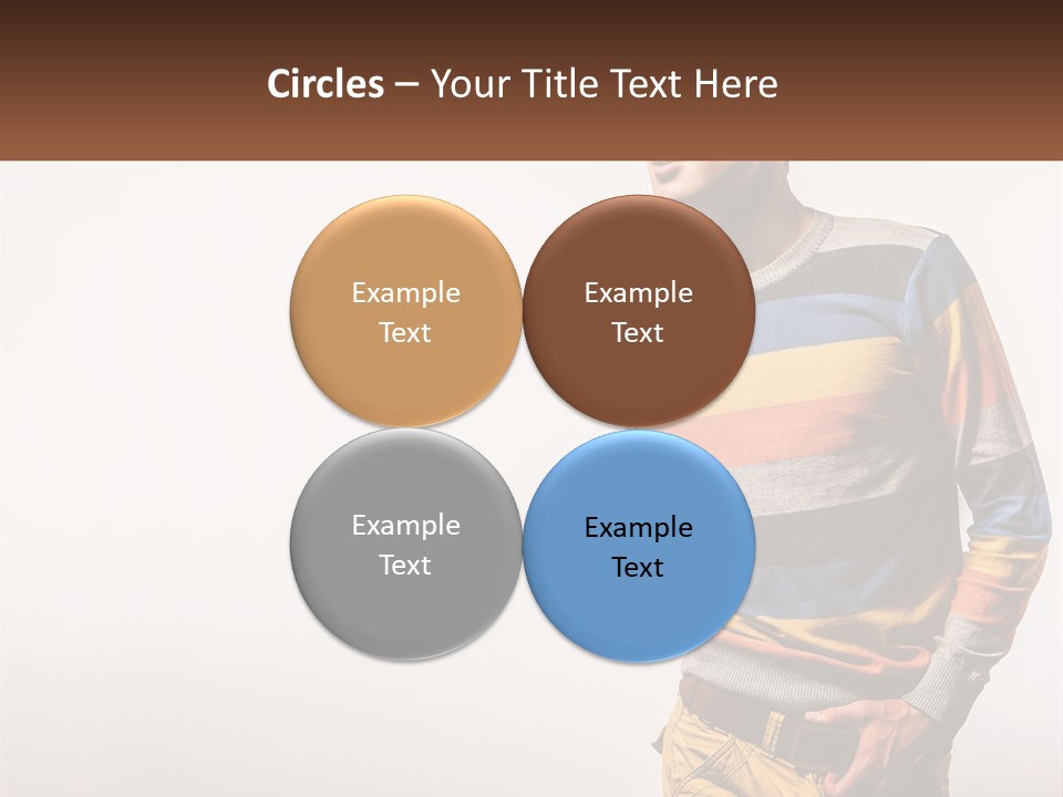 A Man In A Striped Sweater Is Holding His Hands In His Pockets PowerPoint Template