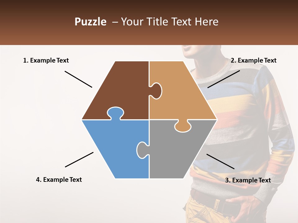 A Man In A Striped Sweater Is Holding His Hands In His Pockets PowerPoint Template