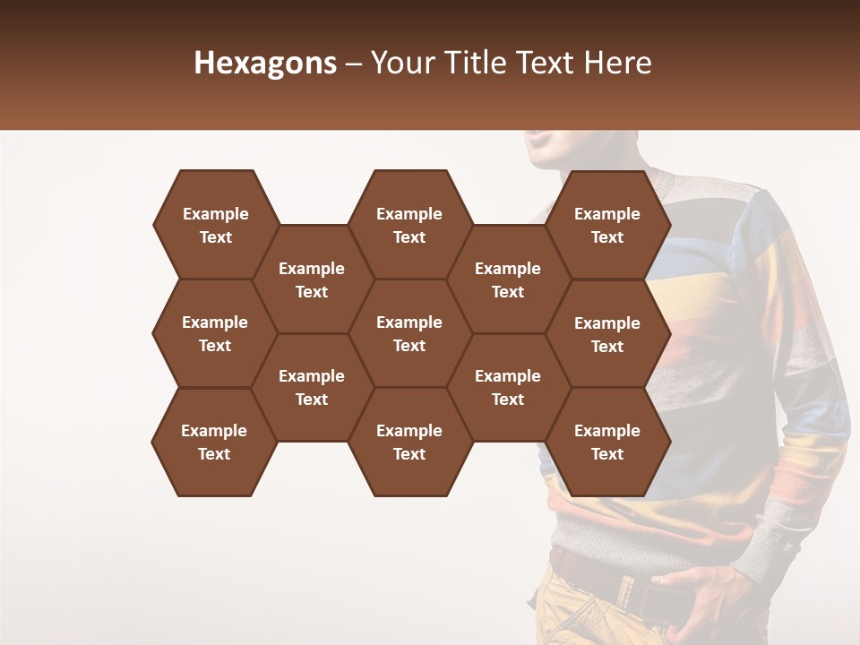 A Man In A Striped Sweater Is Holding His Hands In His Pockets PowerPoint Template