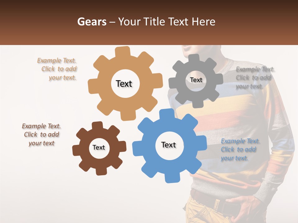 A Man In A Striped Sweater Is Holding His Hands In His Pockets PowerPoint Template