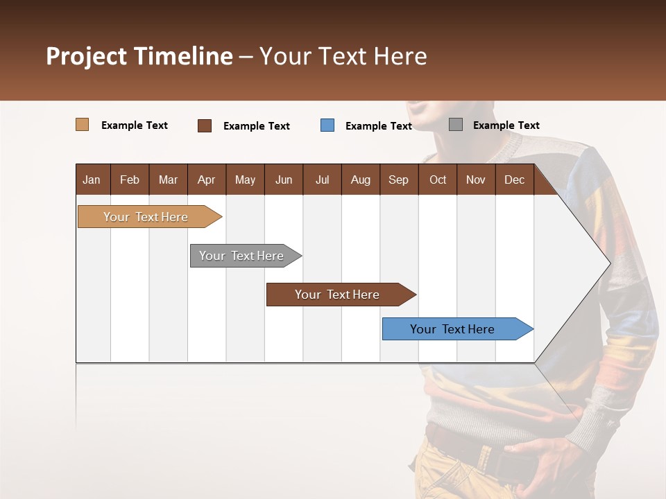 A Man In A Striped Sweater Is Holding His Hands In His Pockets PowerPoint Template