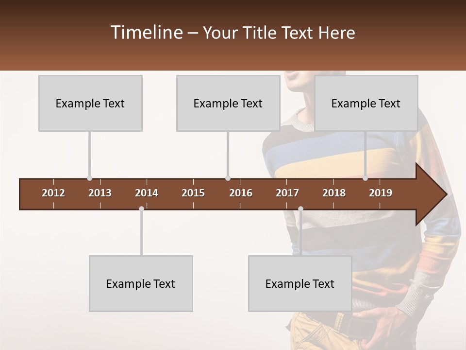 A Man In A Striped Sweater Is Holding His Hands In His Pockets PowerPoint Template
