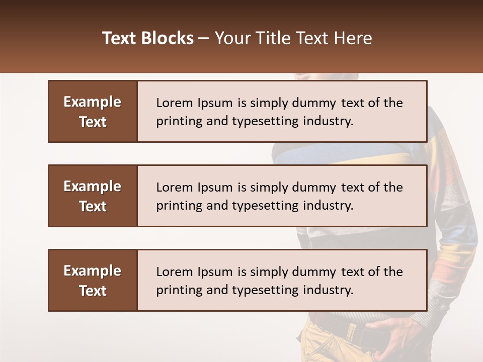 A Man In A Striped Sweater Is Holding His Hands In His Pockets PowerPoint Template