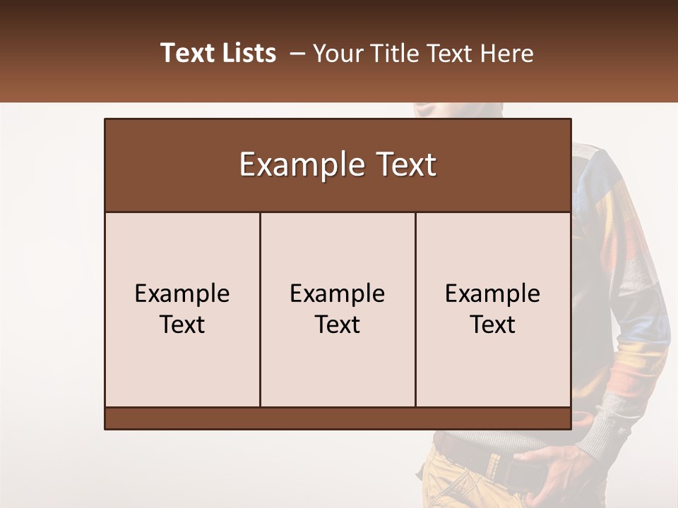A Man In A Striped Sweater Is Holding His Hands In His Pockets PowerPoint Template