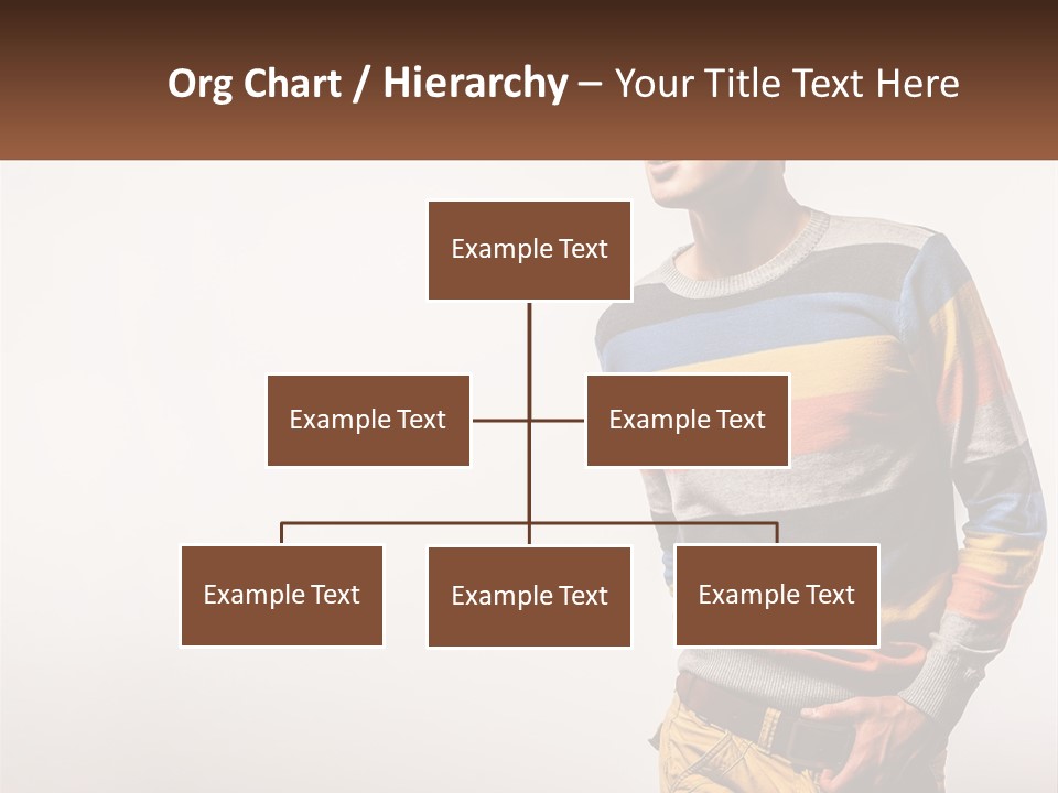 A Man In A Striped Sweater Is Holding His Hands In His Pockets PowerPoint Template