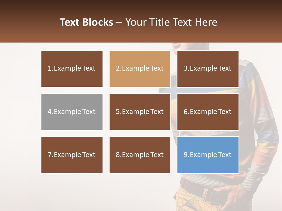 A Man In A Striped Sweater Is Holding His Hands In His Pockets PowerPoint Template