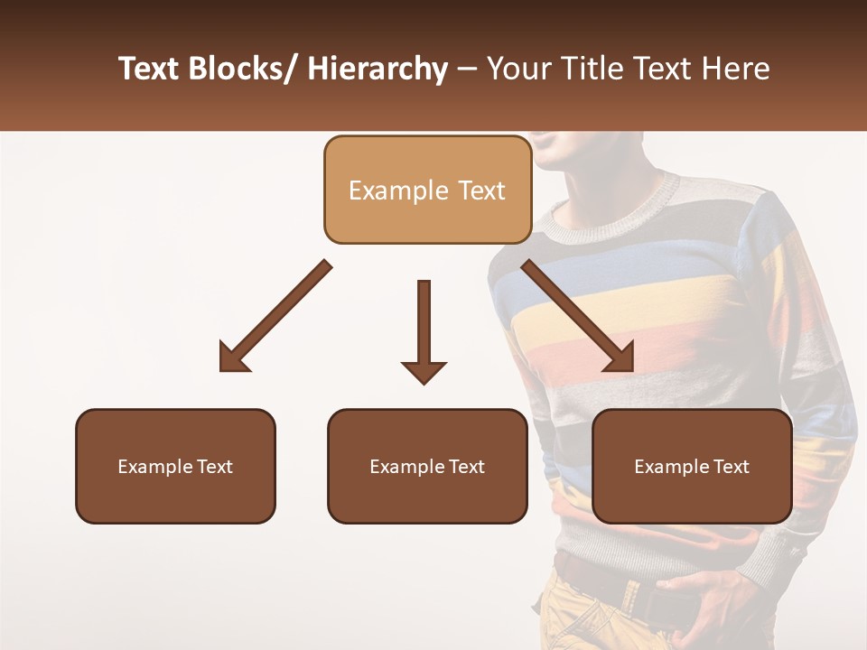 A Man In A Striped Sweater Is Holding His Hands In His Pockets PowerPoint Template