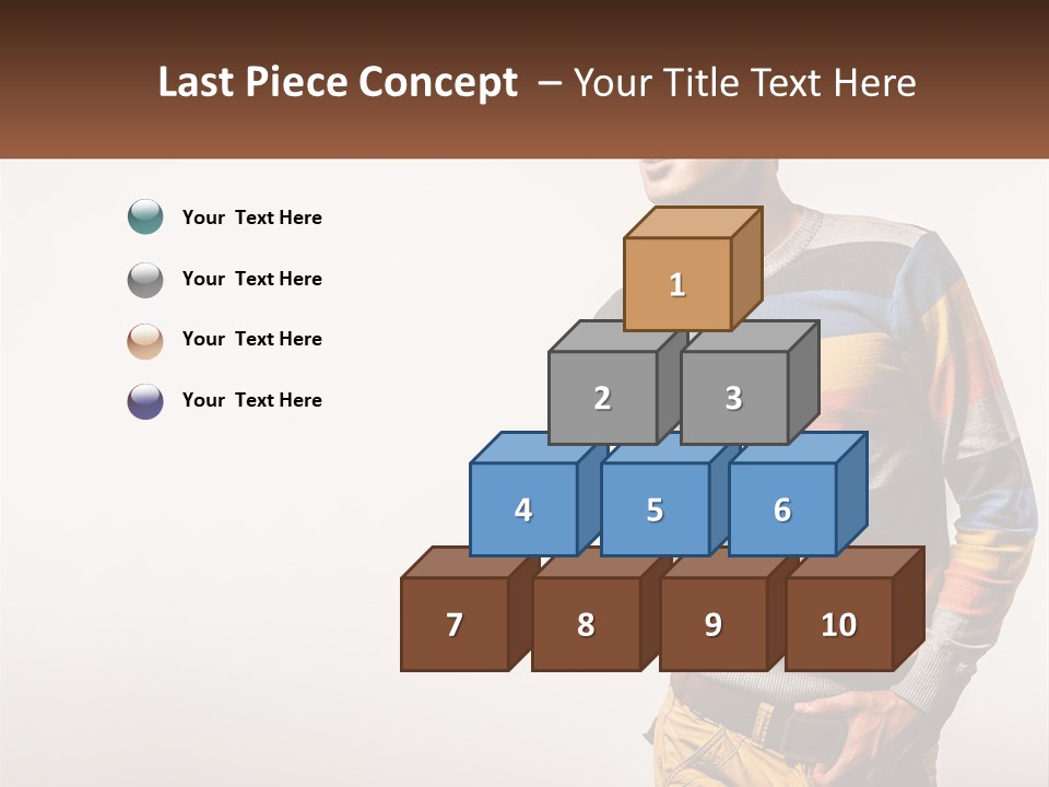 A Man In A Striped Sweater Is Holding His Hands In His Pockets PowerPoint Template