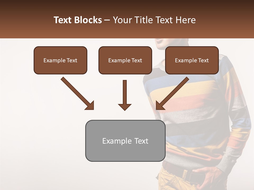 A Man In A Striped Sweater Is Holding His Hands In His Pockets PowerPoint Template