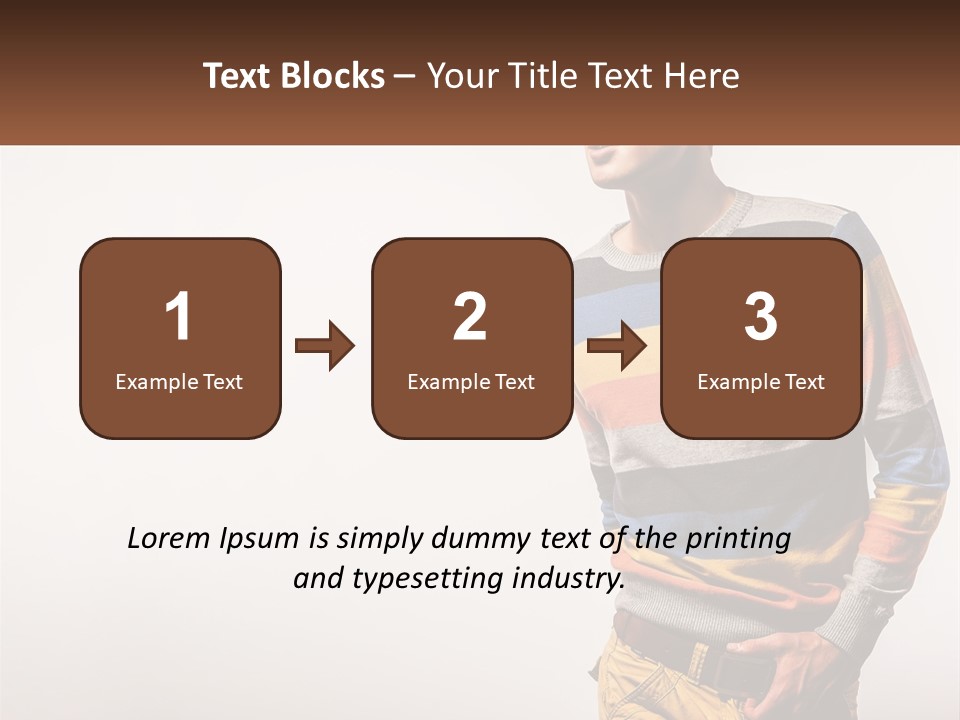 A Man In A Striped Sweater Is Holding His Hands In His Pockets PowerPoint Template