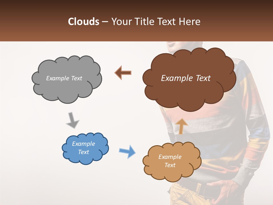 A Man In A Striped Sweater Is Holding His Hands In His Pockets PowerPoint Template