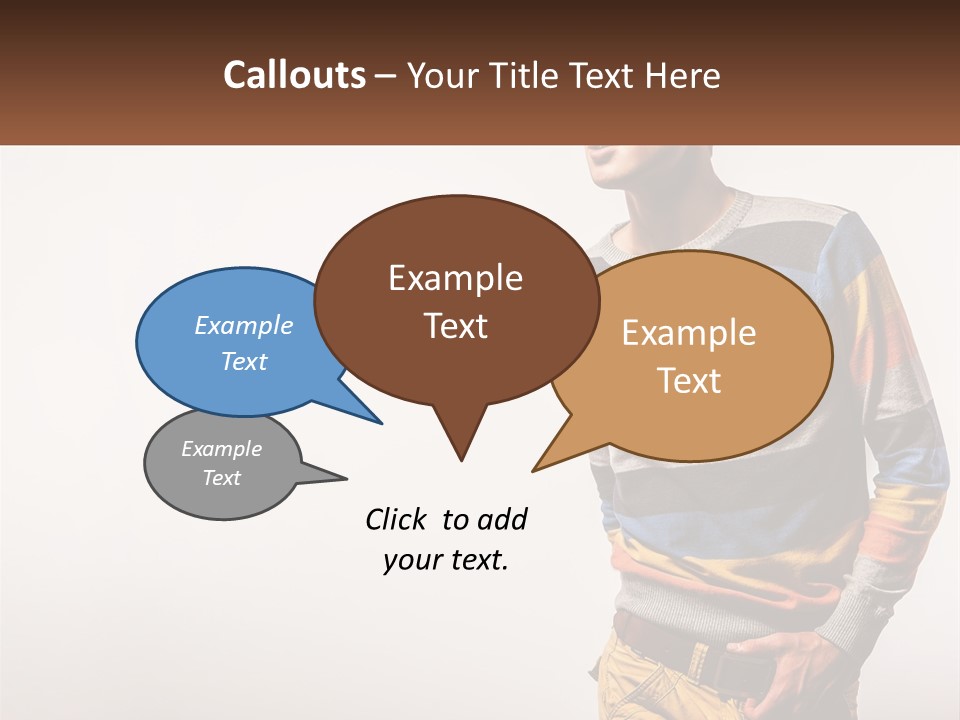 A Man In A Striped Sweater Is Holding His Hands In His Pockets PowerPoint Template