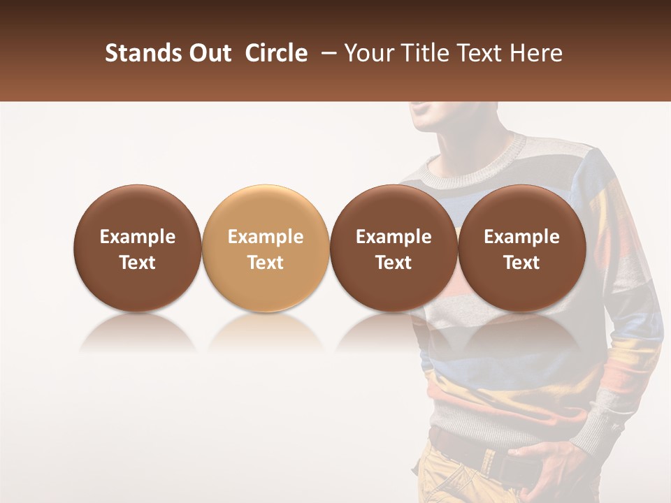 A Man In A Striped Sweater Is Holding His Hands In His Pockets PowerPoint Template