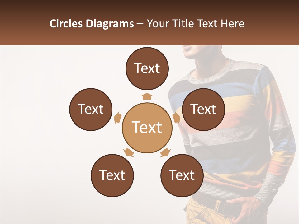 A Man In A Striped Sweater Is Holding His Hands In His Pockets PowerPoint Template