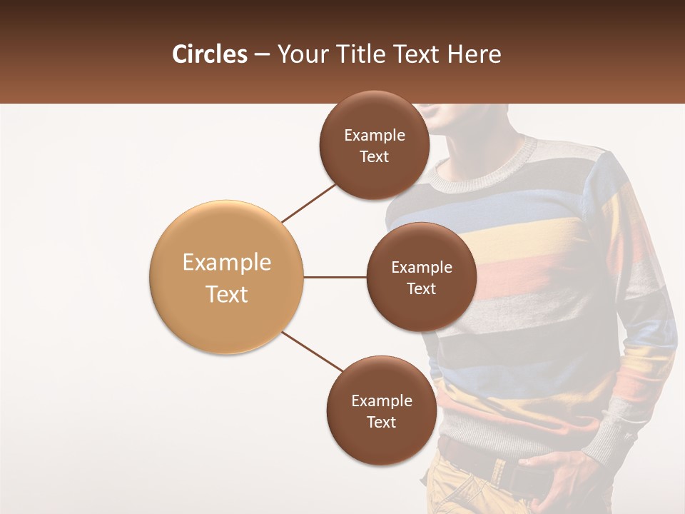 A Man In A Striped Sweater Is Holding His Hands In His Pockets PowerPoint Template