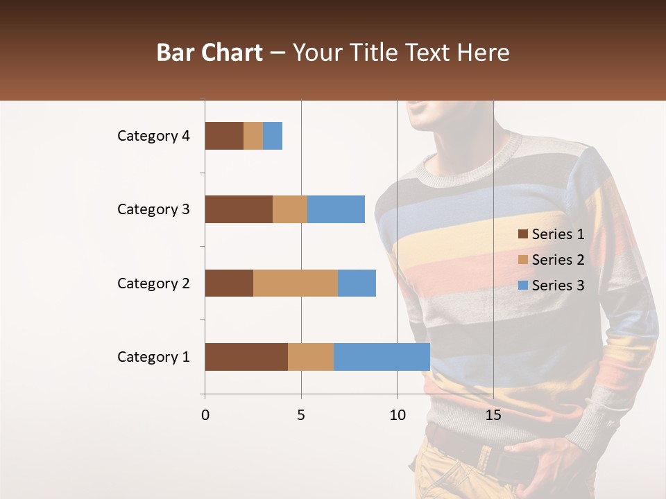 A Man In A Striped Sweater Is Holding His Hands In His Pockets PowerPoint Template