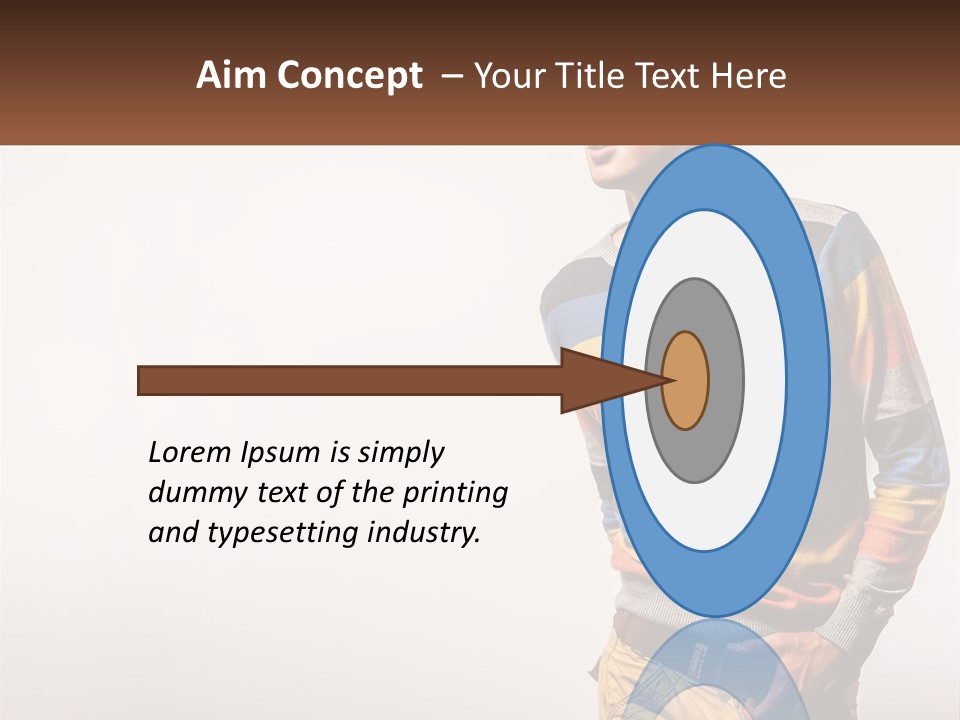 A Man In A Striped Sweater Is Holding His Hands In His Pockets PowerPoint Template