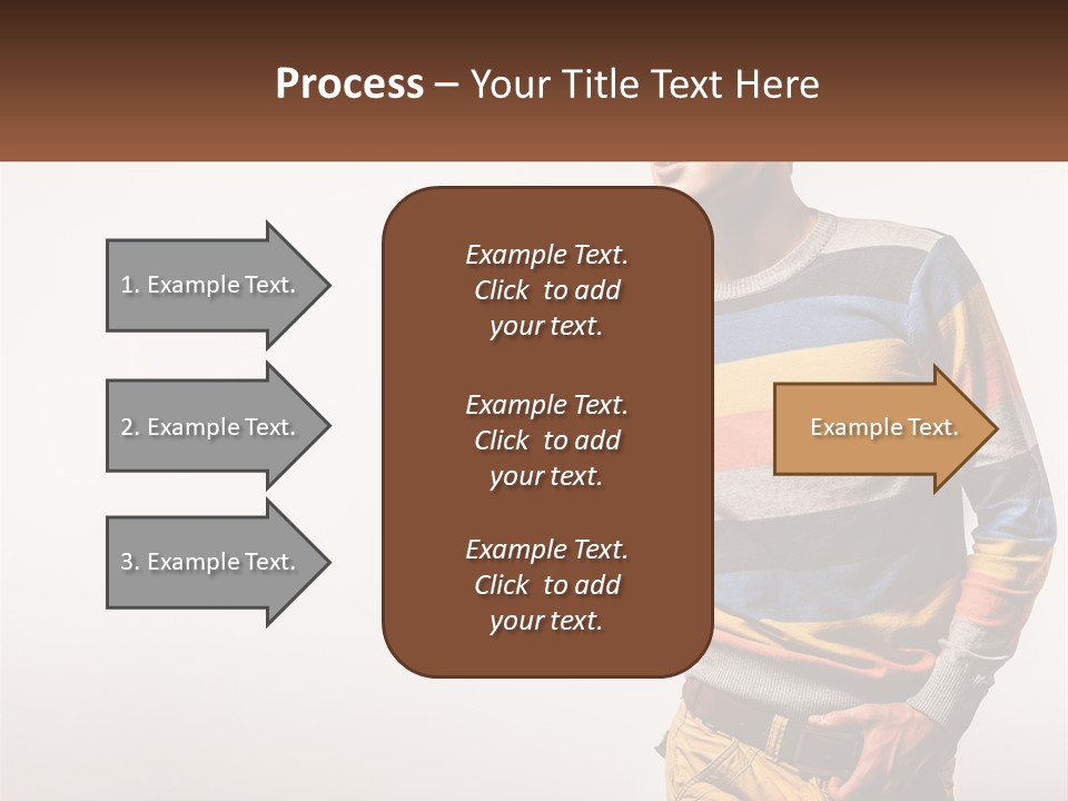 A Man In A Striped Sweater Is Holding His Hands In His Pockets PowerPoint Template