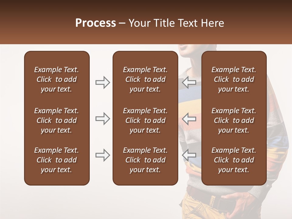 A Man In A Striped Sweater Is Holding His Hands In His Pockets PowerPoint Template