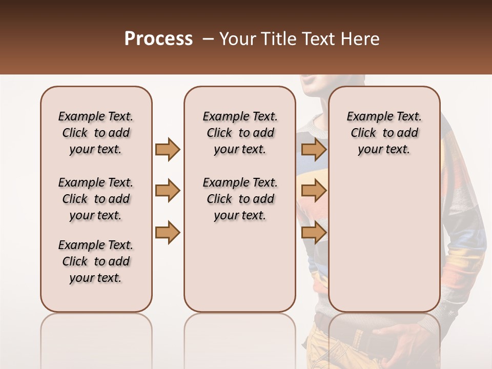 A Man In A Striped Sweater Is Holding His Hands In His Pockets PowerPoint Template