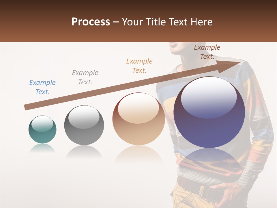 A Man In A Striped Sweater Is Holding His Hands In His Pockets PowerPoint Template