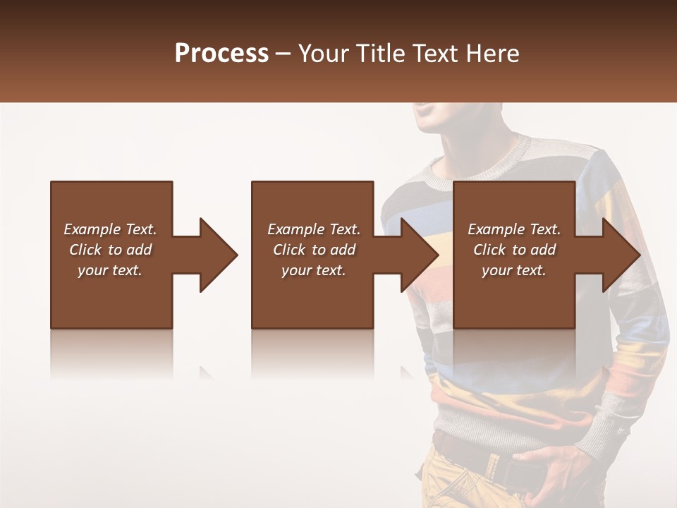 A Man In A Striped Sweater Is Holding His Hands In His Pockets PowerPoint Template