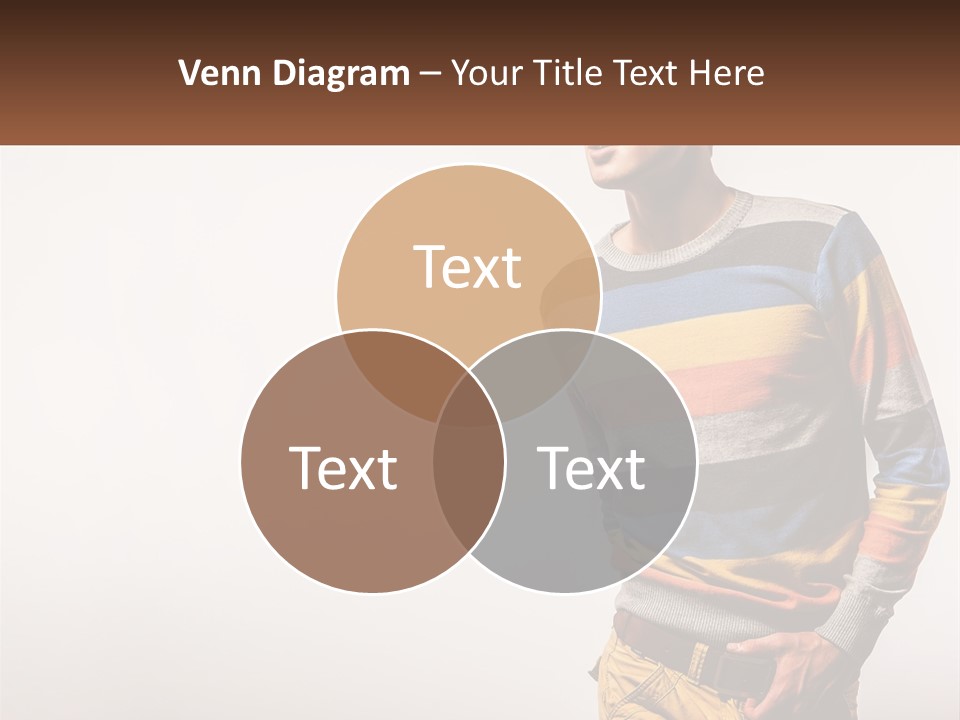 A Man In A Striped Sweater Is Holding His Hands In His Pockets PowerPoint Template