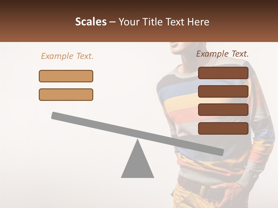 A Man In A Striped Sweater Is Holding His Hands In His Pockets PowerPoint Template